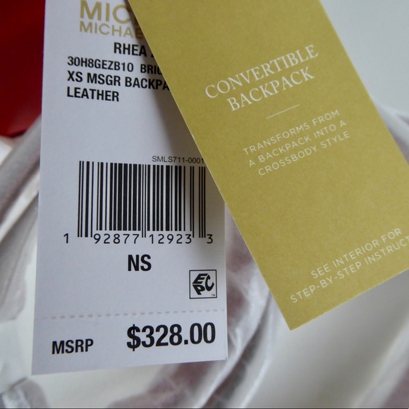 Michael Kors Rhea Mini Stud Leather Backpack NWT - Picture 6 of 8